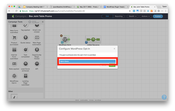 Infusionsoft Form Tool